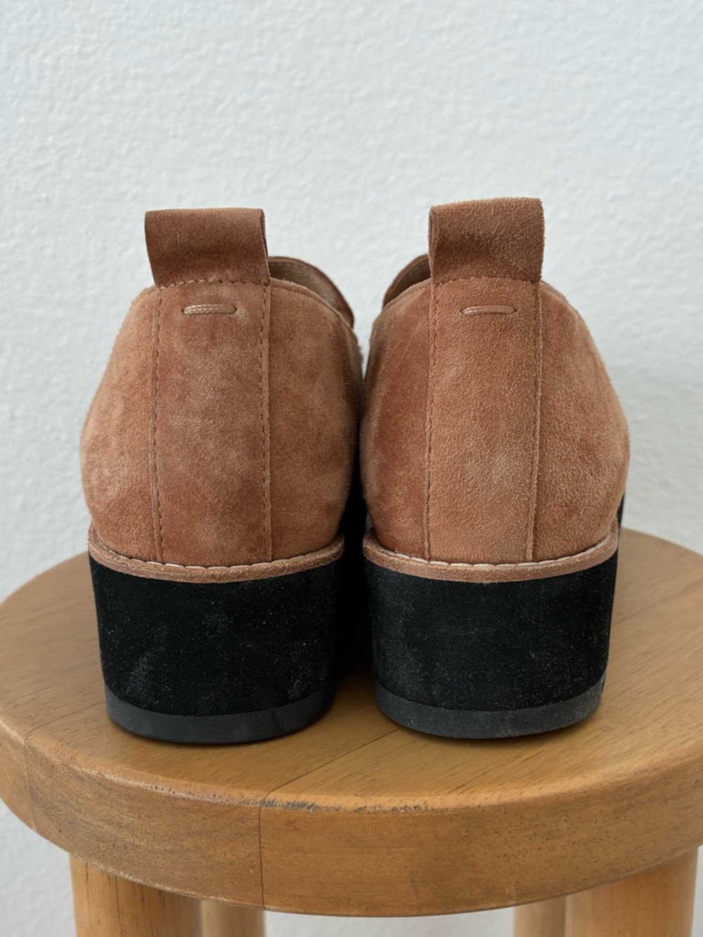 Eileen Fisher Suede Platform Loafers - Picture 4 of 10